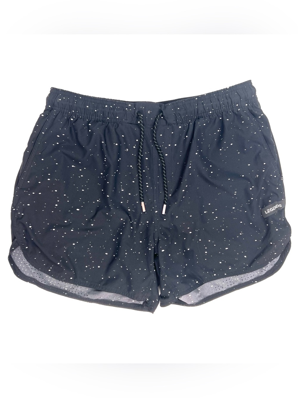 Legends Luka Shorts Mens Medium Black 5” Inseam Lined Performance Vented Gym